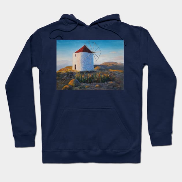 Traditional Windmill in Greece Hoodie by Gatoulart